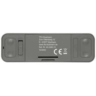 TFA Dostmann Funkwecker Twist Grau