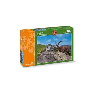 Carta.Media Puzzle Steinbock auf Rotsteinpass 70 Teile
