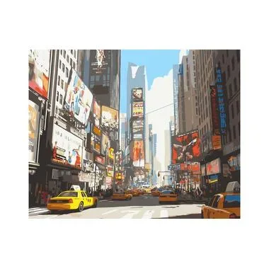 Colorelle Malen nach Zahlen Taxis in New Yorker Skyline