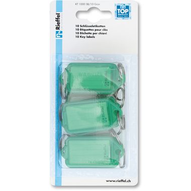 RIEFFEL Schl&uuml;sseletiketten 38x22mm KT1000SB1 vert 10 St&uuml;ck