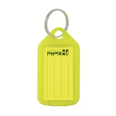 RIEFFEL Schl&uuml;sseletiketten 38x22mm KT 1000 NEOG neon gelb 100 St&uuml;ck