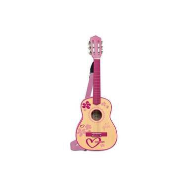 Bontempi Musikinstrument Gitarre 6 Saiten 75 cm pink aus Holz