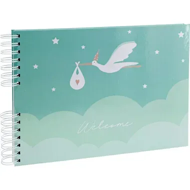 EXACOMPTA Spiralalbum 32x22cm 16334E blau, Storch 50 Seiten