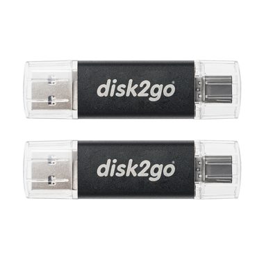 DISK2GO USB-Stick switch 128GB 30006596 Type-C/Type-A 3.0 double pack