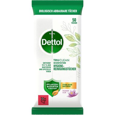 DETTOL Hygiene Reinigungst&uuml;cher 3238149 Wasserlilie 50 St&uuml;ck