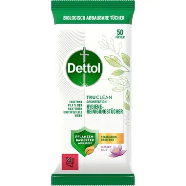 DETTOL Hygiene Reinigungst&uuml;cher 3238149 Wasserlilie 50 St&uuml;ck