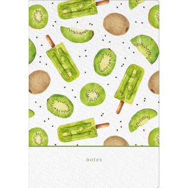 NATUR VERLAG Notizbuch Crushpaper A5 11008N Kiwi Muster, dotted
