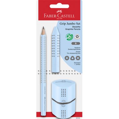 FABER-CASTELL Schreibset Jumbo Grip B 580084 sky blue