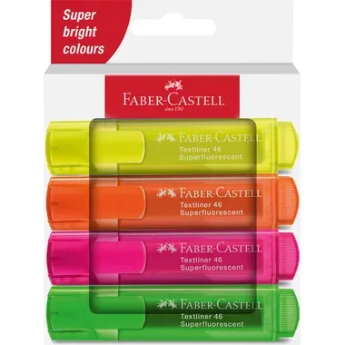 FABER-CASTELL Textmarker TL 46 254644 Superfluor 4 St&uuml;ck