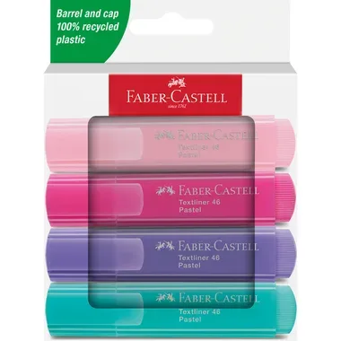 FABER-CASTELL Textmarker TL 46 254654 Pastell 4 St&uuml;ck