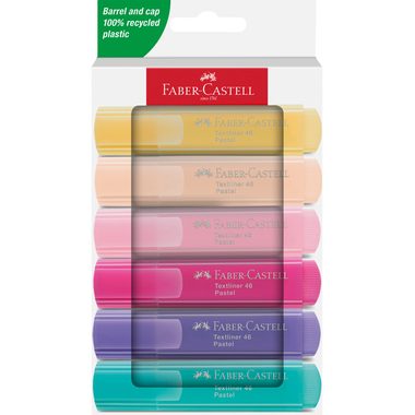 FABER-CASTELL Textmarker TL 46 254656 Pastell 6 St&uuml;ck