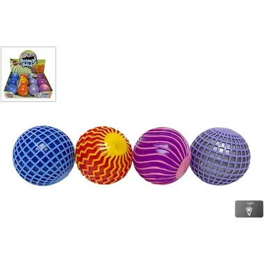 ROOST H&uuml;pfball Disco mit Licht 621584 assortiert, 6cm