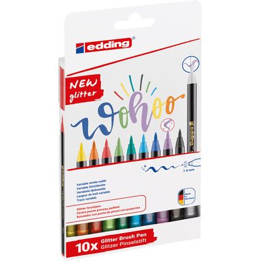 EDDING Brushpen 1340 4-1340-10-4 Glitzer E-10 10 St&uuml;ck
