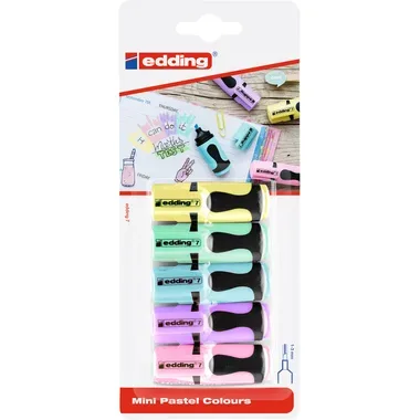 EDDING Textmarker mini 7 1-3mm 4-7-51099-00 Pastell 5 St&uuml;ck
