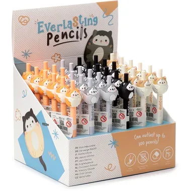 ROOST Bleistift niedliche Katze STA345 4 assortiert