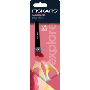 FISKARS Schere Daybreak 21cm 1066463 rot/gelbf&uuml;r Rechtsh&auml;nder