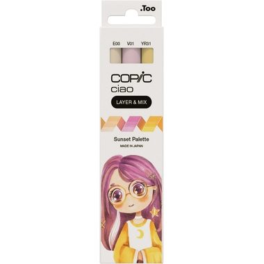 COPIC Marker Ciao 220750308 Sunset Palette 3 St&uuml;ck