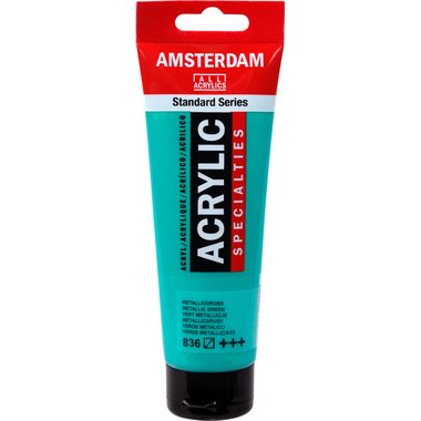 AMSTERDAM Acrylfarbe 120ml 17098362 metallic gr&uuml;n 836