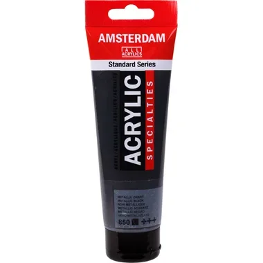 AMSTERDAM Acrylfarbe 120ml 17098502 metallic schwarz 850