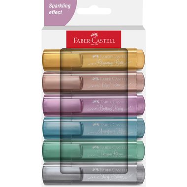 FABER-CASTELL Textmarker TL 46 254676 Metallic 6 Stück