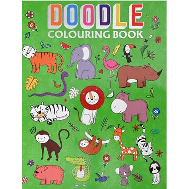 ROOST Malbuch Doodle A4 B212 2 St&uuml;ck assortiert