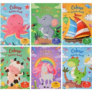 ROOST Aktivit&auml;ten- und Malbuch A4 B903 6 St&uuml;ck assortiert