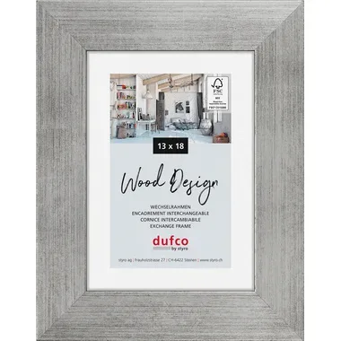 DUFCO Holz-Bilderrahmen 13x18cm 1610.80066 Larisis silber