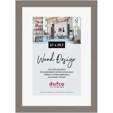 DUFCO Holz-Bilderrahmen 21x29.7cm 1610.80663 Toronto grau