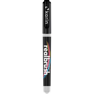 KARIN Real Brush Pen 0.4mm 33Z000 Pigment, weiss
