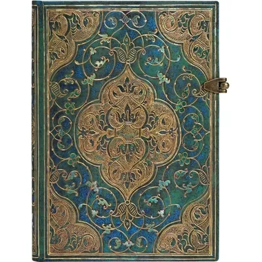 PAPERBLANKS Notizbuch liniert Midi PB3214-4 Chroniken in Türkis 88 Blatt