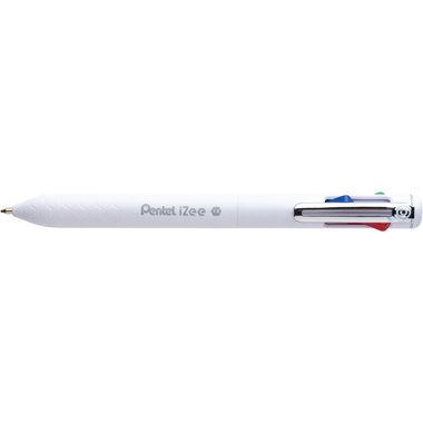 PENTEL Kugelschreiber iZee 1mm BXC470-W weiss, 4 Schriftfarben