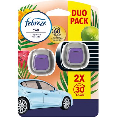 FEBREZE Auto Lufterfrischer 972121 Tropische Fr&uuml;chte Duo