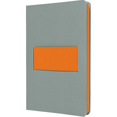 SIGEL Notizbuch Linescape A5 LS200 grau/orange kariert 176 S.