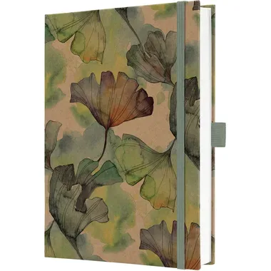 JOLIE Notizbuch Pure Ginkgo A5 JN857 gelb, liniert 192 Blatt