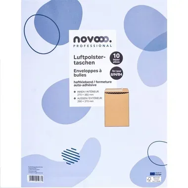 NOVOOO Luftpolstertasche Recycled E-1712130 braun, 270x360mm 10 St&uuml;ck