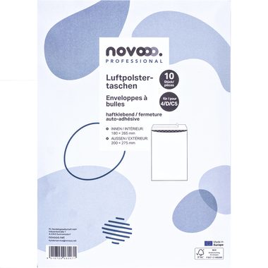 NOVOOO Luftpolstertasche Mix E-1712138 weiss, 180x265mm 10 St&uuml;ck