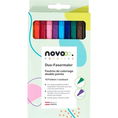 NOVOOO Fasermaler Duo 32227 10 Farben
