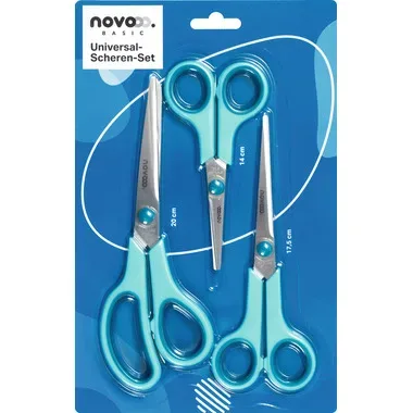 NOVOOO Scheren-Set Universal E-190039 MTH 3-teilig, 14/17,5/20 cm