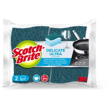 SCOTCH-BRITE Schwamm Delicate Ultra 7100227600 kratzfrei 2 St&uuml;ck