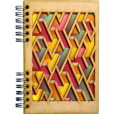 KOMONI Notizbuch Labyrinth A5 LAB5G liniert 90 Blatt