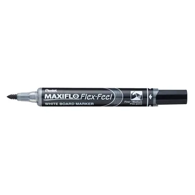 PENTEL Whiteboard Marker MAXIFLO 4mm MWL5SBF-AX schwarz, Flex Feel