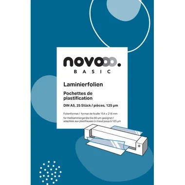 NOVOOO Laminierfolie A5 47030000 125 MIC 25 Stk