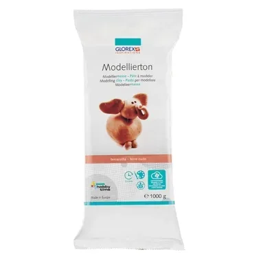 GLOREX Modellierton 1kg 61780717 terracotta, lufth&auml;rtend
