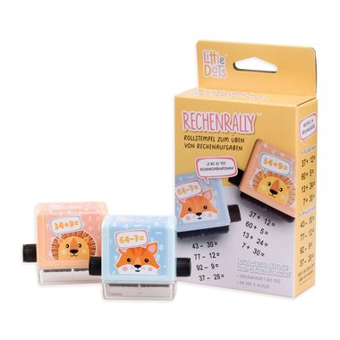 LITTLE DOTS Rechenrally Rollstempelset 160ROLLSTEMP Minus & Plus Rechnen, Zahlen
