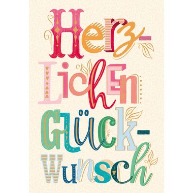 ABC Geburtstagskarte A4 54018 Herzlichen Gl&uuml;ckwunsch