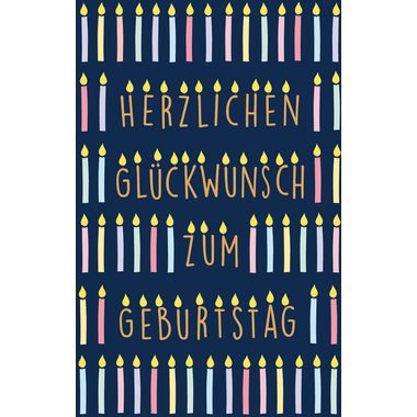 ABC Geburtstagskarte B6 51157 Bunte Kerzen