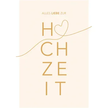 ABC Hochzeitskarte B6 51646 Alles Liebe Hochzeit