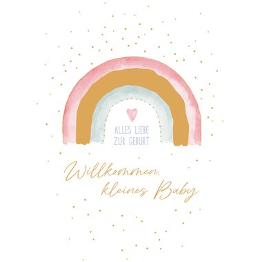 ABC Gl&uuml;ckwunschkarte Baby B6 52654 Regenbogen