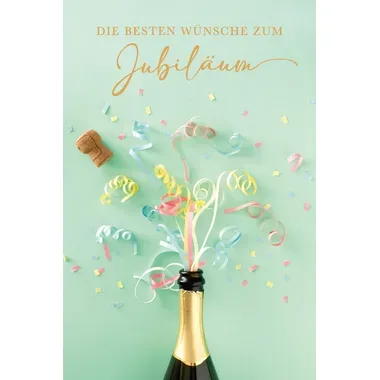 ABC Glückwunschkarte Jubi. DE B6 52314 Champagner