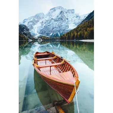 ABC Gl&uuml;ckwunschkarte Blanko B6 51853 Boot auf Bergsee